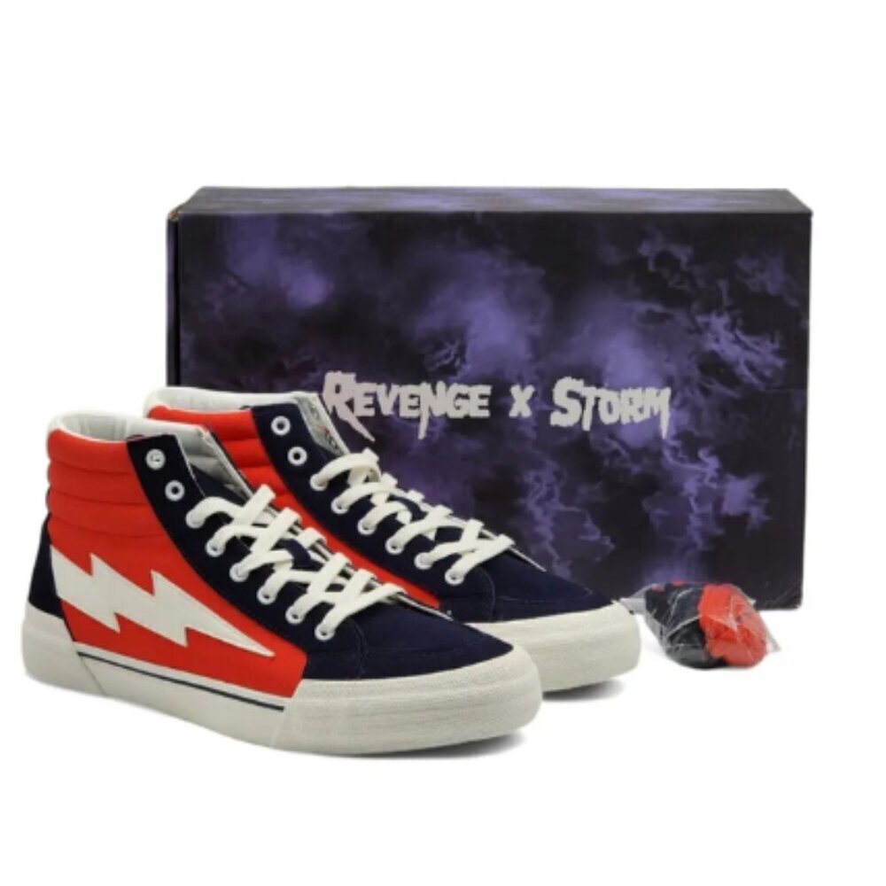 Revenge X Storm High Top Sneaker Men Size 5 & 8 Red and Navy *BRAND NEW*